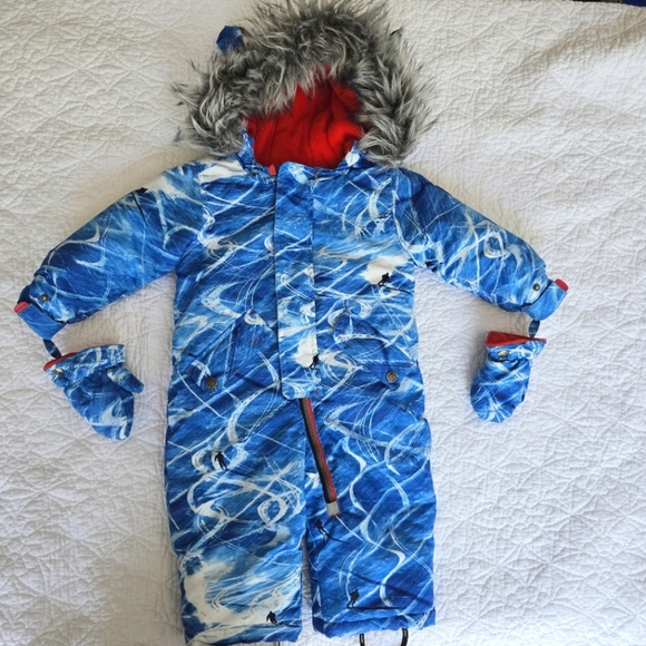 Deux Par Deux Toddler One Piece Snowsuit 18 Months - Picture 1 of 10